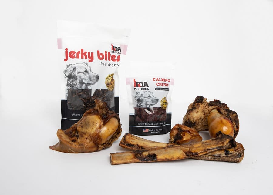 Monthly dog treat subscription lineup product photo from IDA Pet Foods
